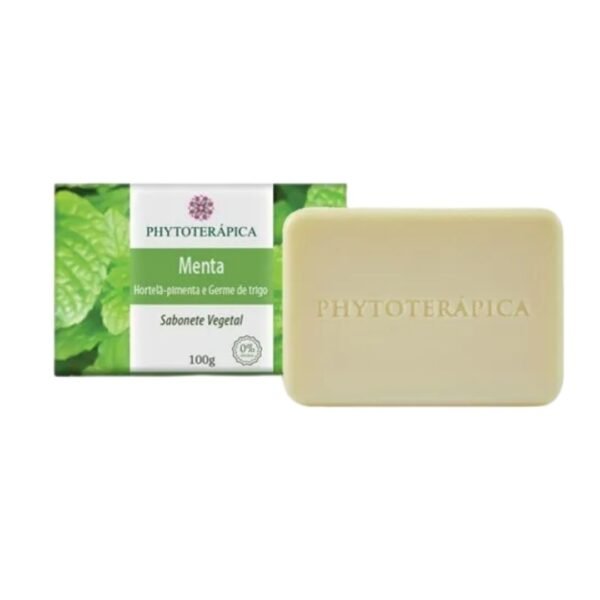 Sobonete vegetal de Menta e Germe de trigo 100g - Imagem 1